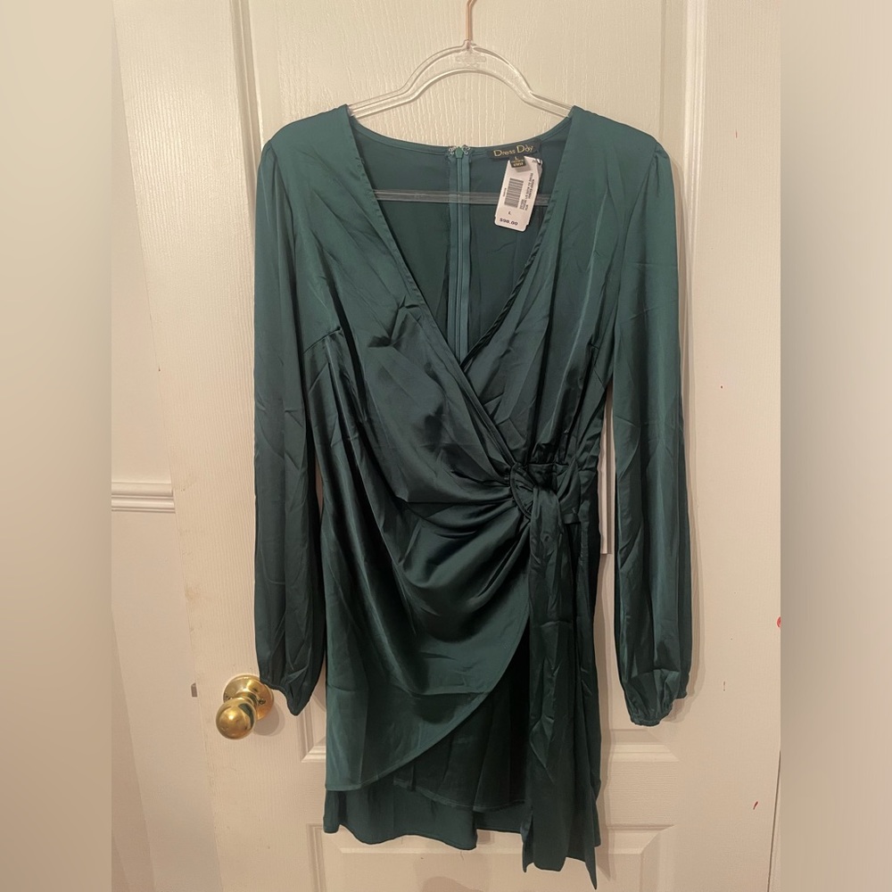 Green satin Formal Dress